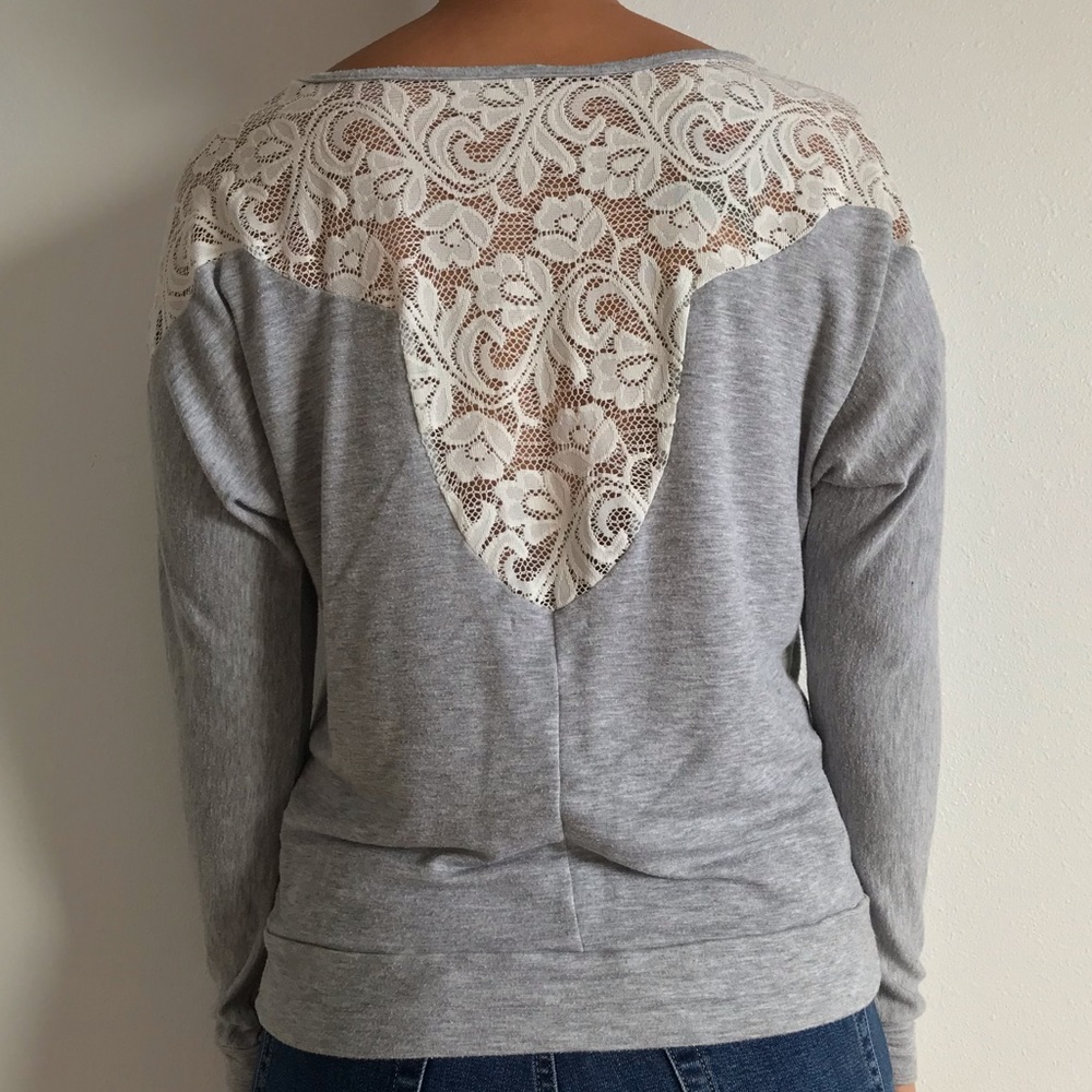 Long sleeve lace top